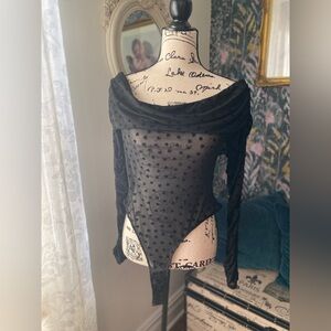 Dream Bandits Sheer Bodysuit with Velvet Heart Details
